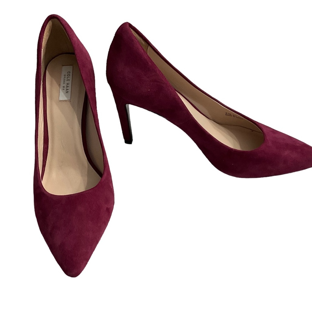 Cole Haan Magenta Pink Suede Heels